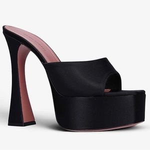 AMINA MUADDI Dalida satin platform sandals